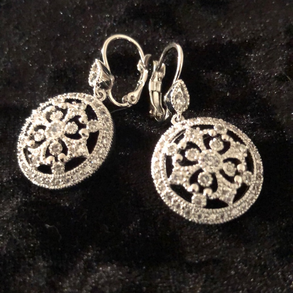 Silver and CZ Earrings
